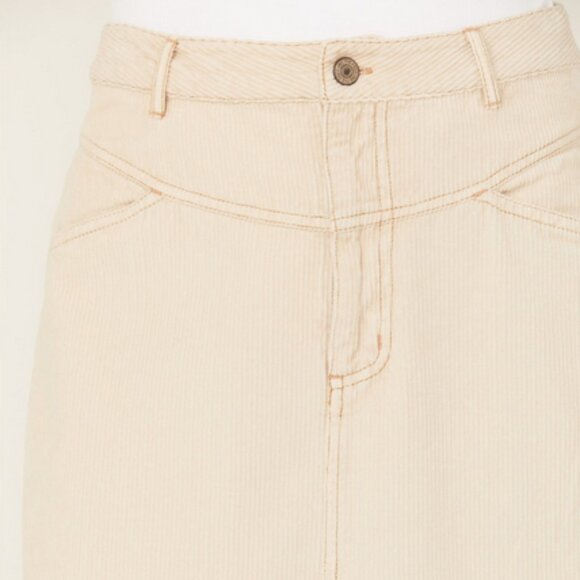 Free People Come as You Are Corduroy Maxi Skirt Beige Size 4 NWT - Picture 6 of 7